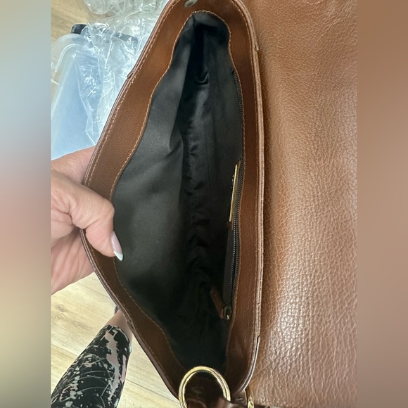 "New" Sergio Rossi Handbag - Leather Brown Baguette Bag - Picture 2 of 2